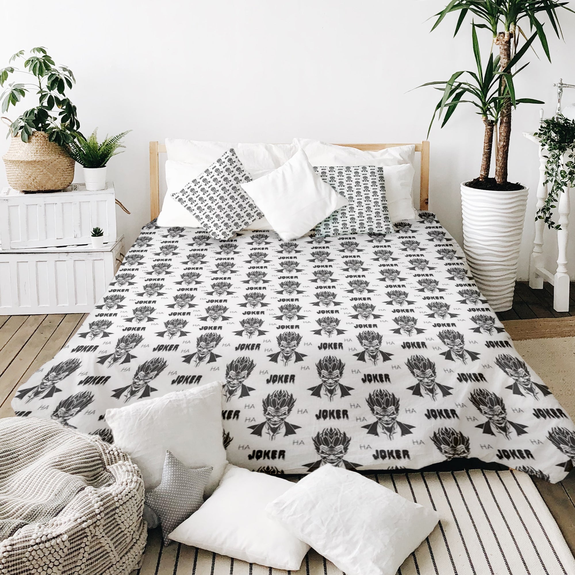 Therapy blankets bedding set Joker black-white