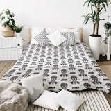 Therapy blankets bedding set Joker black and white