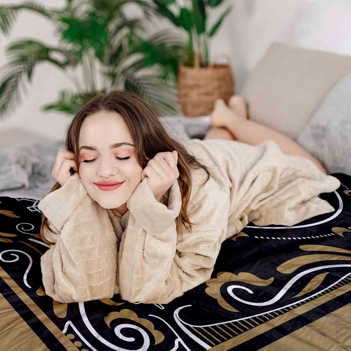 Set di biancheria da letto con coperta terapeutica Occhio