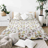 Therapy blankets bedding set white gardening