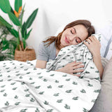 Set di biancheria da letto con coperte terapeutiche e rametti di vischio