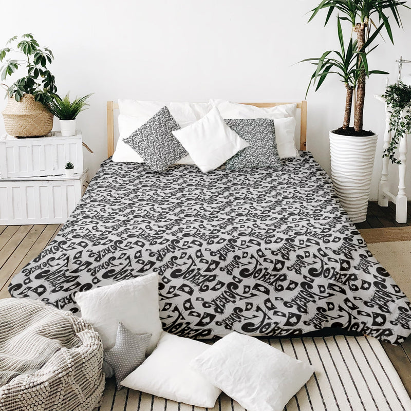 Set de ropa de cama con manta terapéutica, inscripción en negro Joker
