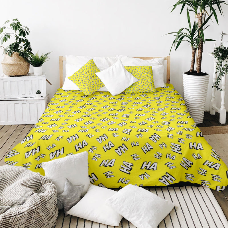 Therapy blankets bedding set yellow Ha Ha