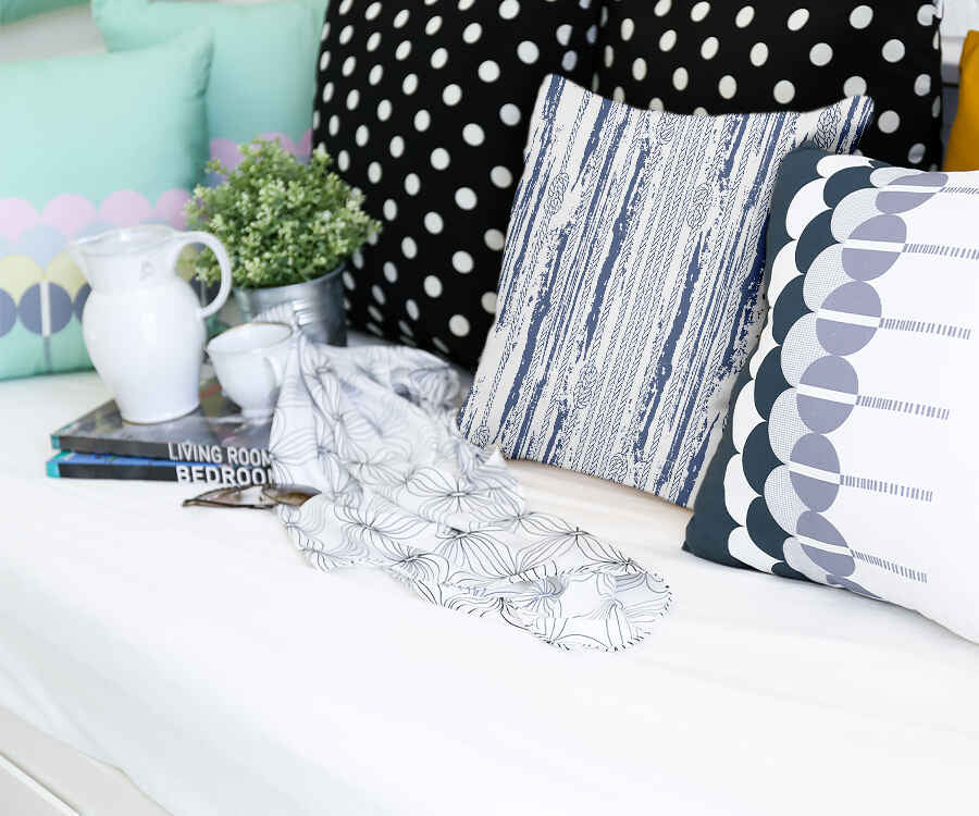 Health pillow striped pattern