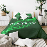 Therapy blanket bedding set, green, matrix DNA