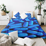 Therapy blankets bedding set blue tablets