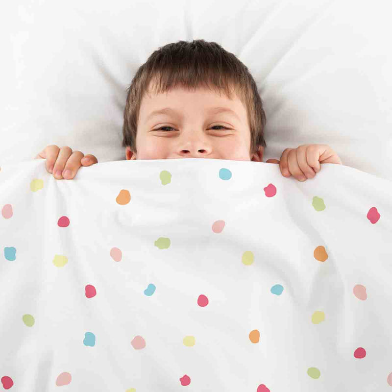 Set de ropa de cama con manta terapéutica puntos coloridos