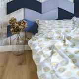 Therapy blankets bedding set golden Christmas ornaments