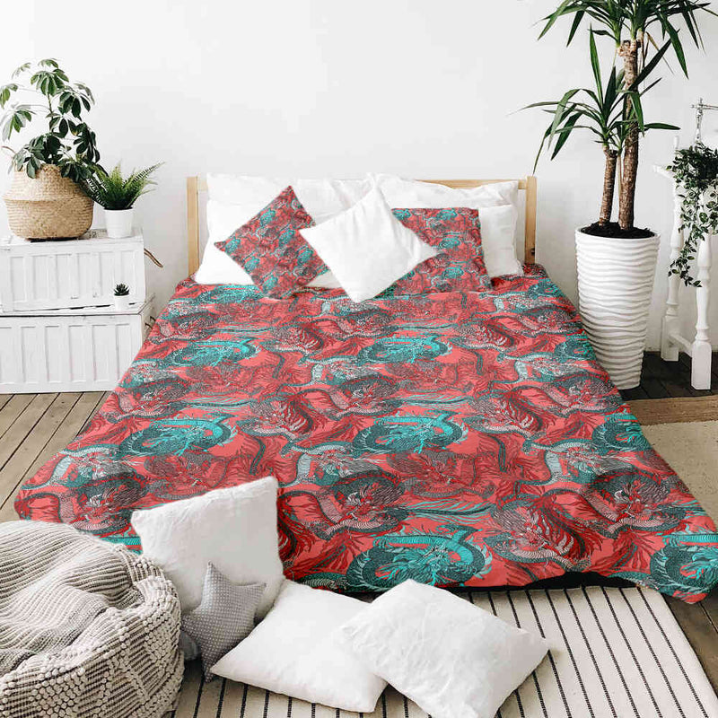 Therapiedekens katoenen hoes abstract rood