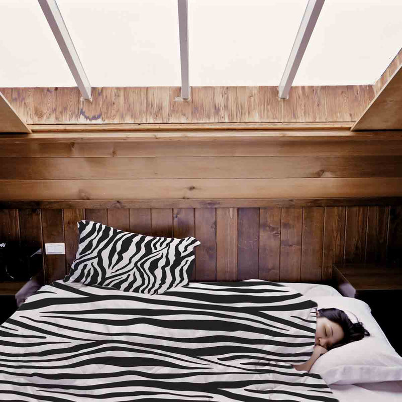 Therapy blankets bedding set zebra print