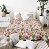 Set de ropa de cama con mantas terapéuticas y verduras