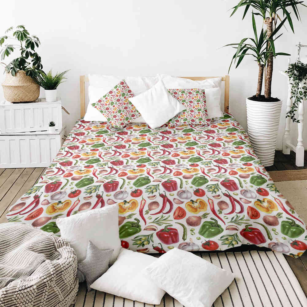 Coperta terapeutica originale - Rivestimento in cotone con verdure