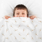 Set di biancheria da letto con coperte terapeutiche bianco con soffioni