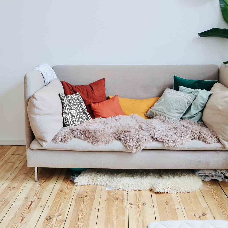 Health pillows with black shapes