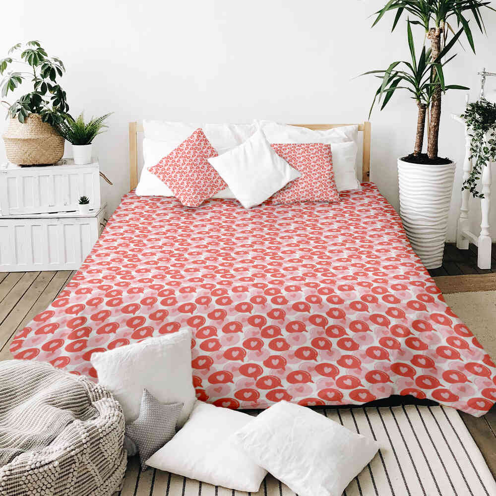 Couverture thérapeutique originale - Housse en coton bulle de dialogue avec cœur