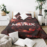 Therapiedekens Beddengoed Set Rood The Matrix Schriftzug