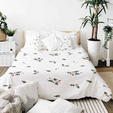 Set de ropa de cama con manta terapéutica blanco muérdago
