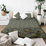 Therapy blanket bedding set, green tractor