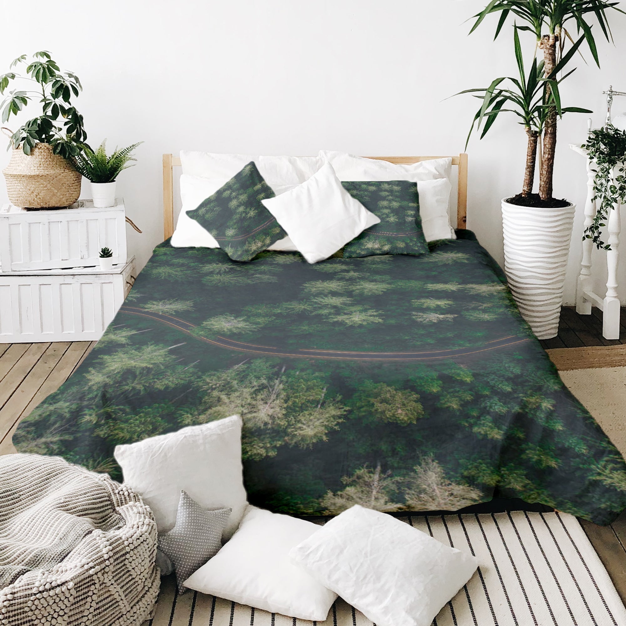 Set di biancheria da letto con coperta terapeutica Strada nel bosco