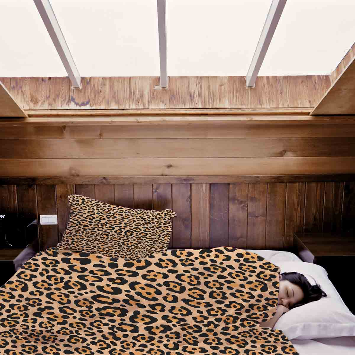 Therapy blankets bedding set leopard print