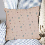 Health pillow, pink plants