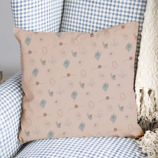Health pillow, pink plants