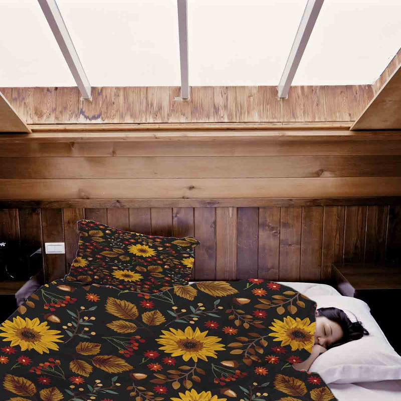 Therapiedekens katoenen hoes met zonnebloem