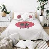 Therapy blanket and bedding set, white, with Spiderman.