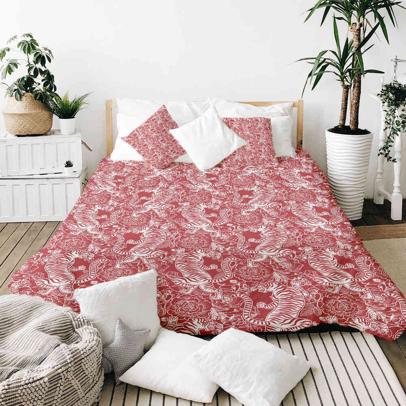 Therapy blanket bedding set Chinese tiger