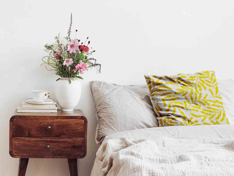 Health pillow with yellow branches