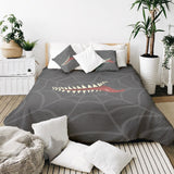 Therapy blankets bedding set grey spiderweb
