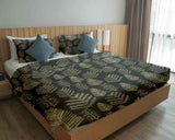 Set de ropa de cama con manta terapéutica y motivo de bosque
