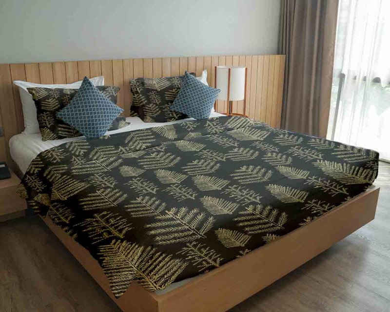 Set de ropa de cama con manta terapéutica y motivo de bosque