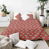Set di biancheria da letto con coperta terapeutica rosso da asporto