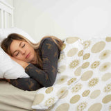 Therapy blankets bedding set golden Christmas ornaments