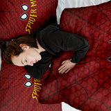 Set de ropa de cama con manta terapéutica rojo Spiderman