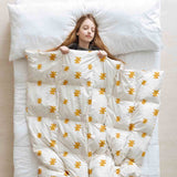 Therapy blankets bedding set yellow flowers