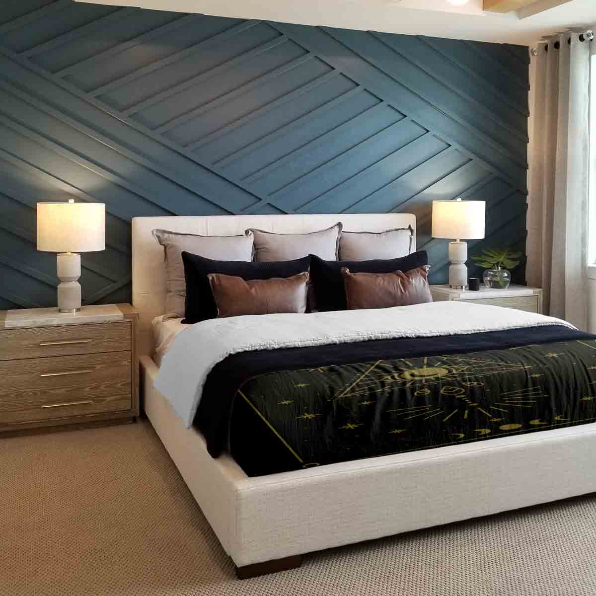 Set de ropa de cama con manta terapéutica negro sol y cosmos