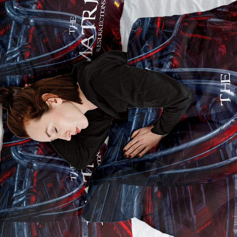 Set de ropa de cama con manta terapéutica rojo The Matrix
