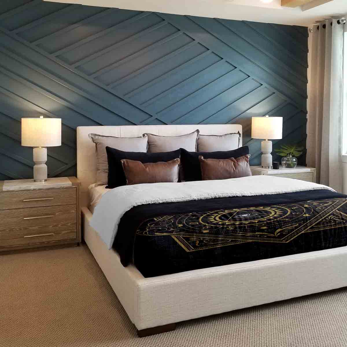 Set di biancheria da letto con coperta terapeutica Nero Mistico Mandala