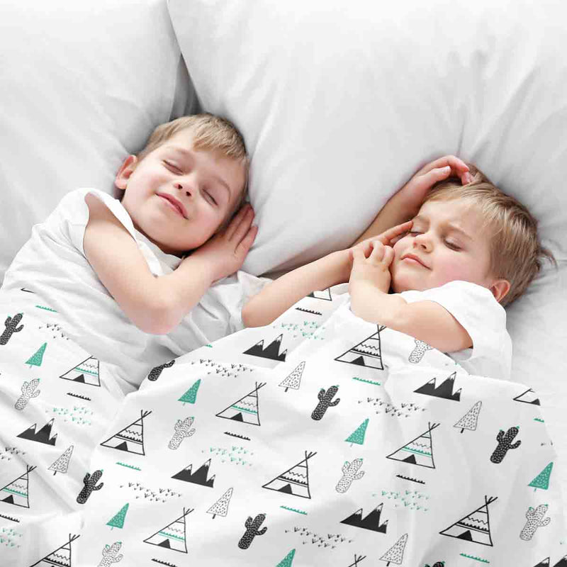 Coperte terapeutiche con rivestimento in cotone bianco indiano