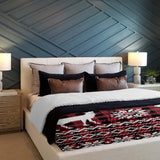 Therapy blankets bedding set, checkered with reindeer.