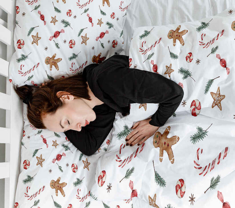 Therapy blankets bedding set white Christmas time