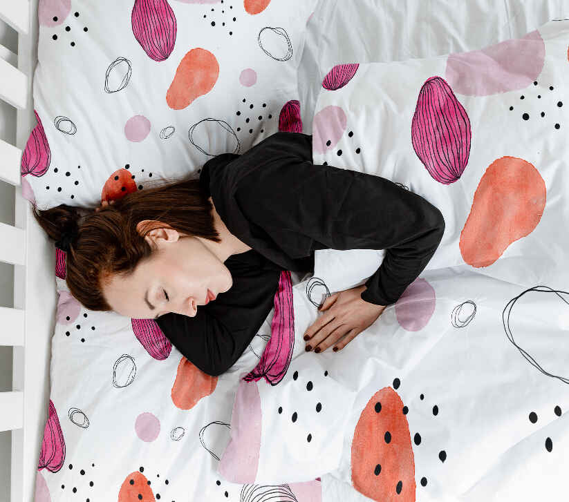 Couverture thérapeutique originale - Housse en coton cercles abstraits