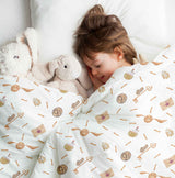 Therapy blanket bedding set, white with Schnatz (presumably a brand or design name).