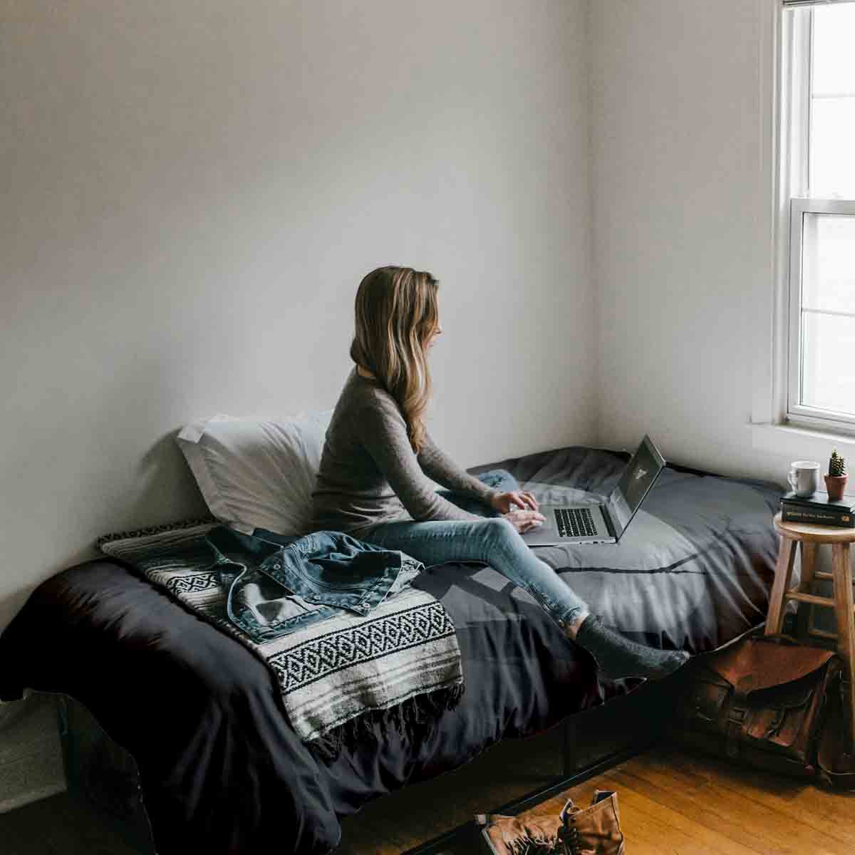 Manta terapéutica original - Funda de algodón Cuervo a la luz de la luna