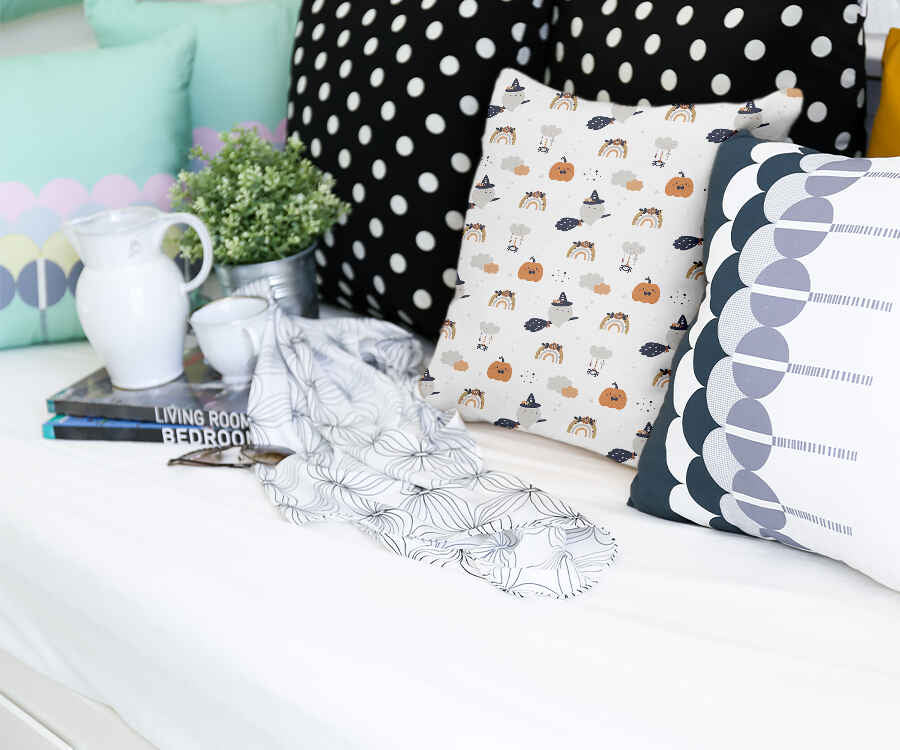 Almohada de salud blanca otoño