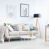 White health pillow with bull heads