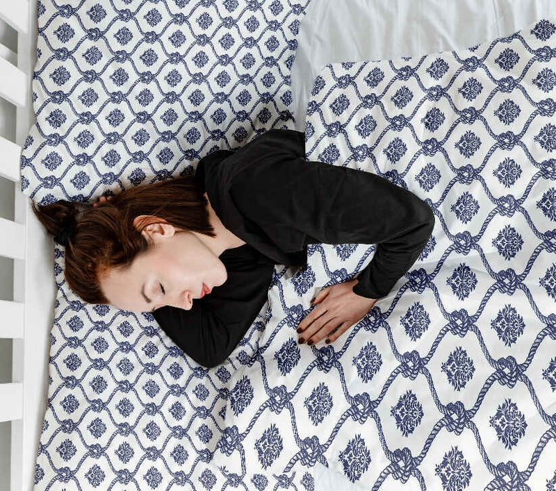 Coperte terapeutiche con rivestimento in cotone motivo marinaresco blu