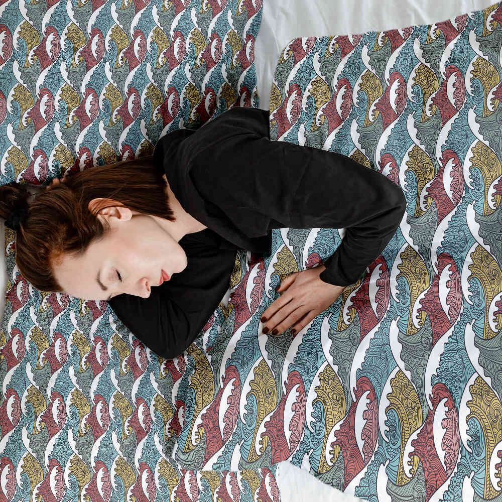 Therapy blankets bedding set colorful wave breakers